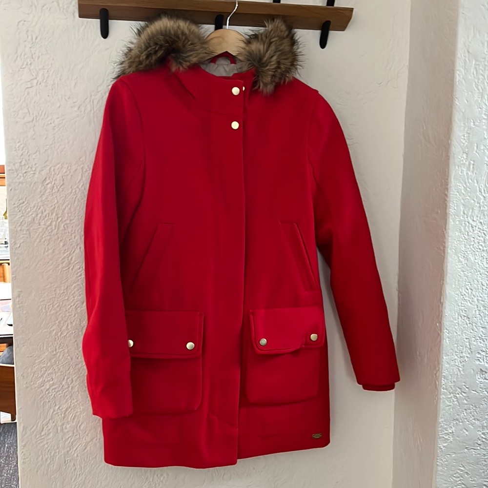 Abercrombie and Fitch Heritage Wool parka with fur hood.